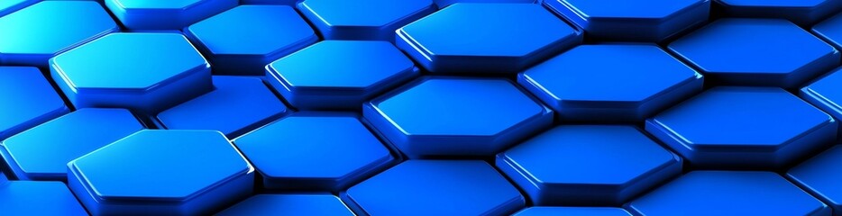 Poster - geometric shapes and hexagons adorn this abstract background.