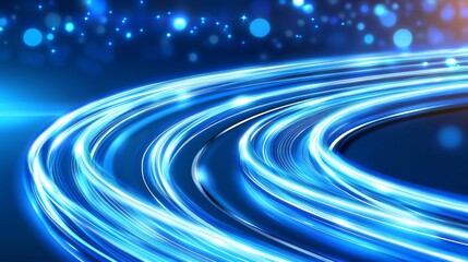 Aufkleber - An abstract background with colorful light trails. Artwork depicting a futuristic dynamic data flow for technology concepts.