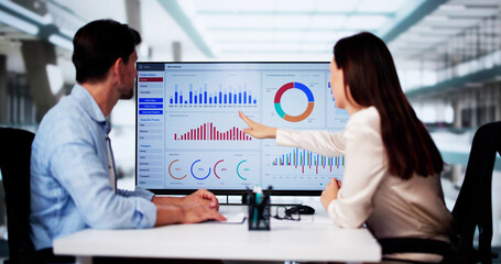 Poster - Performance Analytics Dashboard Tech On PC Screen