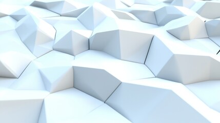 Poster - Background texture with geometric polygonal patterns in white