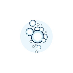 Wall Mural - bubble logo icon vector template