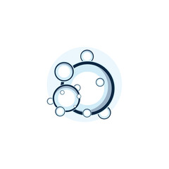 Wall Mural - bubble logo icon vector template