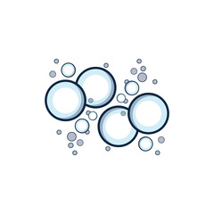 Wall Mural - bubble logo icon vector template