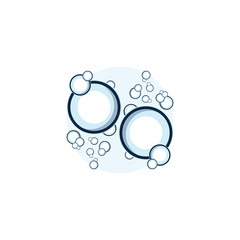 Wall Mural - bubble logo icon vector template
