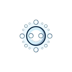 Wall Mural - bubble logo icon vector template