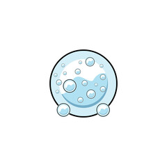 Wall Mural - bubble logo icon vector template