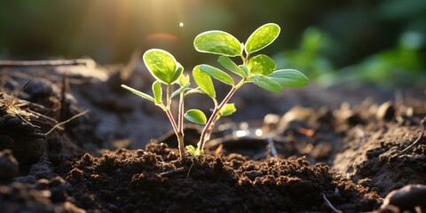 Canvas Print - sprout in the ground