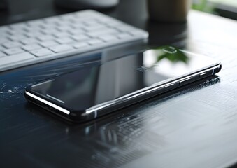 Poster - Black Smartphone on a Desk