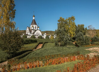  Bell tower in the Holy Dormition Monastery in Krasnoyarsk