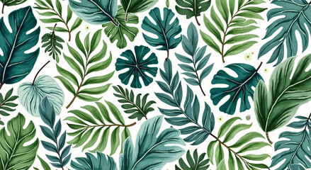 seamless pattern with leaves