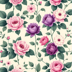  seamless pattern with roses
