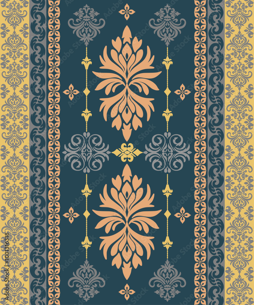 Vector damask seamless pattern background. Classical luxury old ...