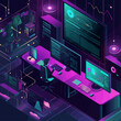 © TatChong - Cyber Threat Analysis, Isometric Cybersecurity Vector Illustration