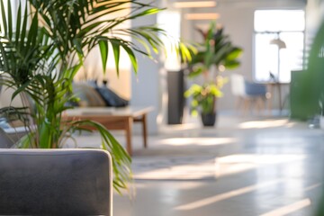 Aufkleber - Modern Office Interior with Green Plants