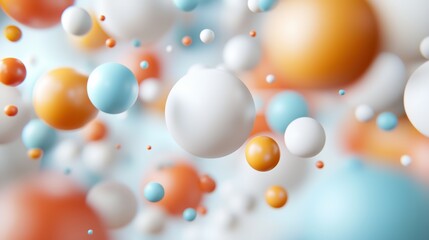 Poster - Colorful Abstract Spheres in Motion