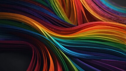 Canvas Print - Colorful Paper Strips Abstract