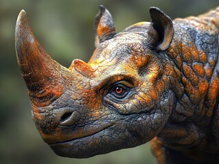 Close Up Portrait of a Rhino: Majestic and Powerful