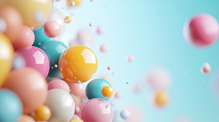 Poster - Colorful Abstract Balls Background for Creative Design