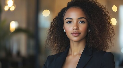 Canvas Print - Confident Young Businesswoman Leading a Team Meeting