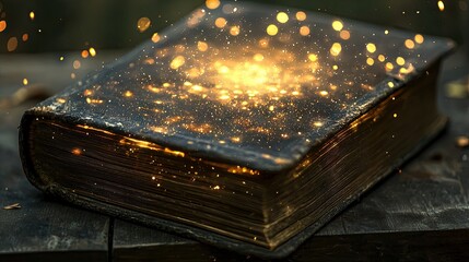 Wall Mural - A book with magic Cute 3D