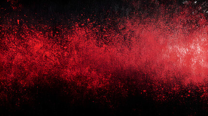 Poster - black background with a red stripe in the middle in grunge style.