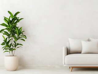 Living room with a large, indoor dracaena tree, adding height and texture, dracaena living room, textured elegance