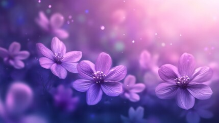 Canvas Print - Purple Flowers in Dreamy Light