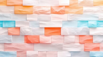Poster - Brick wall mockup with a gradient background, minimal 3D render