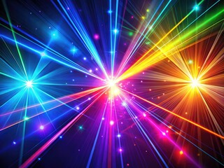 Poster - Abstract Laser Light Effects in Vector Style for Futuristic Backgrounds and Graphic Design Projects