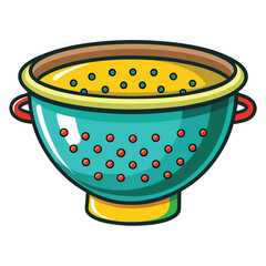 Colander vector illustration isolated on a white background