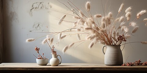 Canvas Print - still life with a vase and flowers