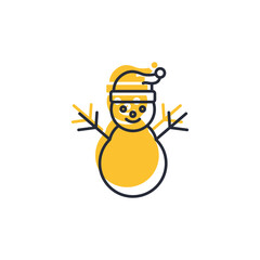 Leinwandbilder - Snowman icon vector illustration. Snowman symbol isolated on white background