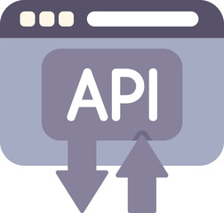 Poster - this vector illustration shows the concept of application programming interface
