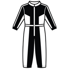 Jumpsuit vector line art