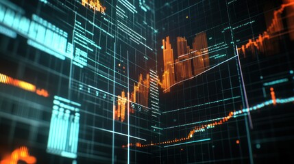 Poster - Digital Data Visualization with Stock Charts