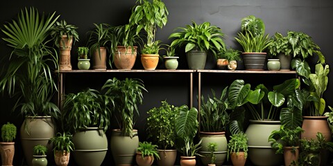 Canvas Print - plants in a pot