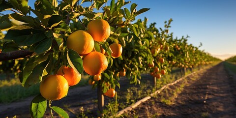 Sticker - apricots on a tree