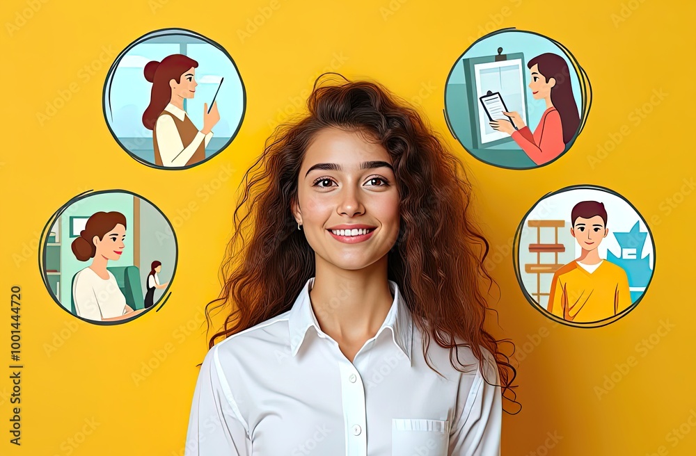 Different Vocation girl's choice of profession. Choice of vocation. different types of ...