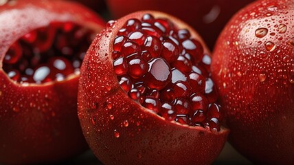 Wall Mural - Juicy Pomegranate Closeup