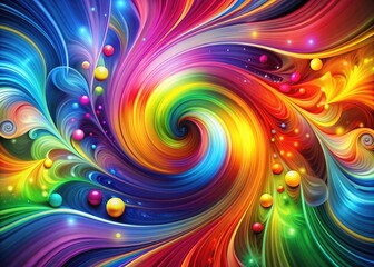 Poster - Colorful abstract motion background with vibrant swirls and dynamic patterns for creative projects
