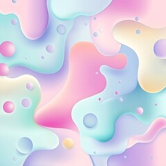 Wall Mural - Abstract background with pastel colors and shapes in the form of dots, bubbles, or spots Generative AI