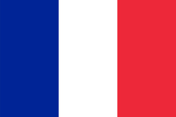 Wall Mural - france national simple flag, french state flag vector illustration