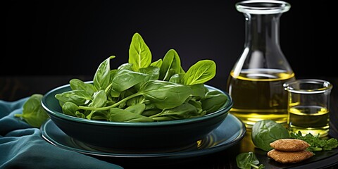 Canvas Print - salad with oil