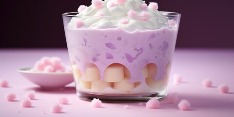 Poster - pink and white mousse