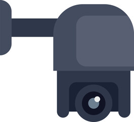 Poster - This illustration features a security camera mounted on a wall, symbolizing safety, surveillance, and protection