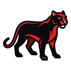 Solid color Panther animal vector design