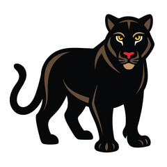 Solid color Panther animal vector design