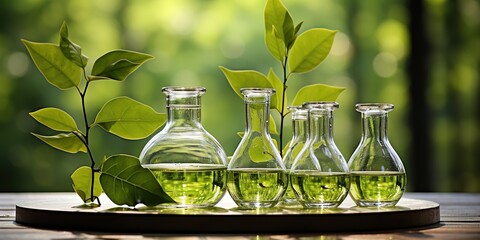 Poster - plant in a glass bottle