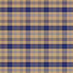 Wall Mural - plaid with twill weave repeat pattern in brown and blue.checkered tartan gingham seamless pattern.ge