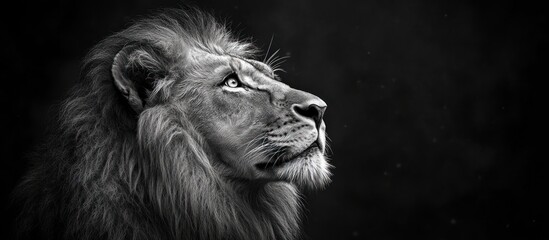 Majestic Lion in Black and White